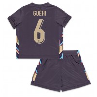 Camisa de Futebol Inglaterra Marc Guehi #6 Equipamento Secundário Infantil Europeu 2024 Manga Curta (+ Calças curtas)